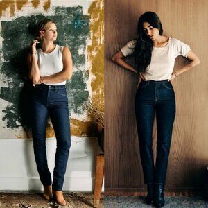 imogene + willie Elizabeth Indigo Rinse High-Rise Skinny Leg Jeans Navy Blue 25